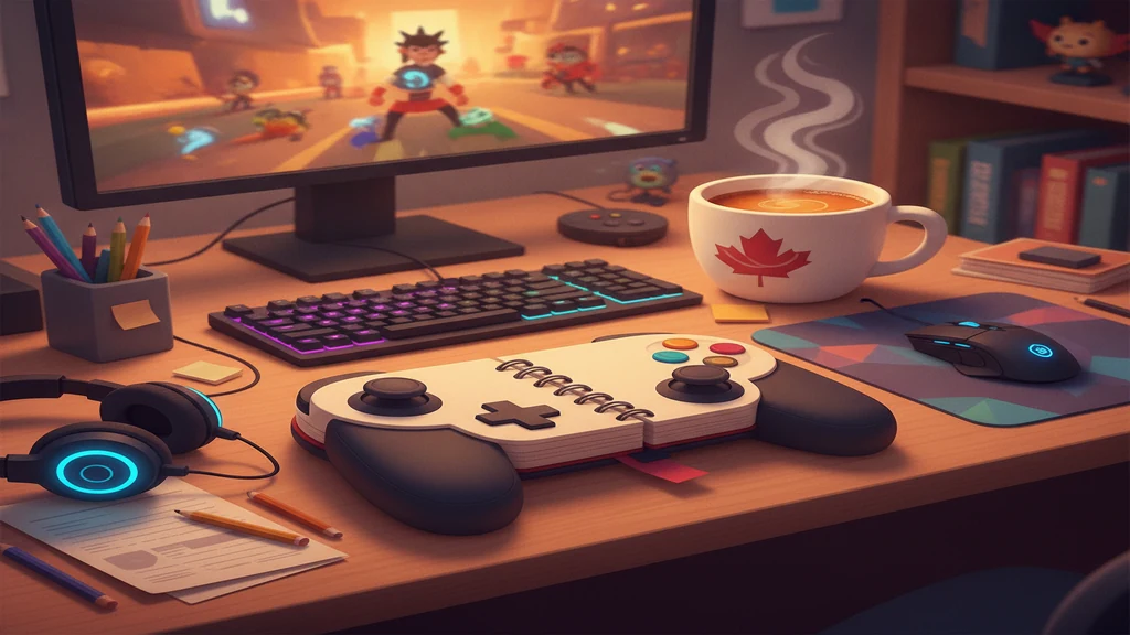 Editorial workspace with game controller